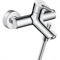 Bathtub tap Wall-mounted exposed material: Brass without hand shower, hose and holder mixer, color: Chrome surface: Glossy Wall-mouned exposed