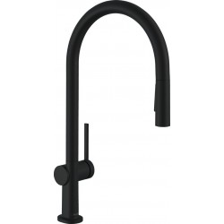 Kitchen tap Deck-mounted material: Brass With Pull-Out Spray 2 jets, color: Black surface: Matt