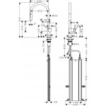 Kitchen tap Deck-mounted material: Brass With Pull-Out Spray 1 jet Stainless Steel Finish, color: Chrome surface: Brushed Deck-mounted Kitchen tap Deck-mounted material: Brass With Pull-Out Spray 1 jet Stainless Steel Finish, color: Chrome surface: Brushed Deck-mounted