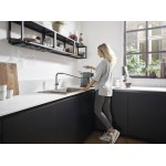 Kitchen tap Deck-mounted material: Brass with shower, color: Chrome surface: Glossy Deck-mounted Kitchen tap Deck-mounted material: Brass with shower, color: Chrome surface: Glossy Deck-mounted