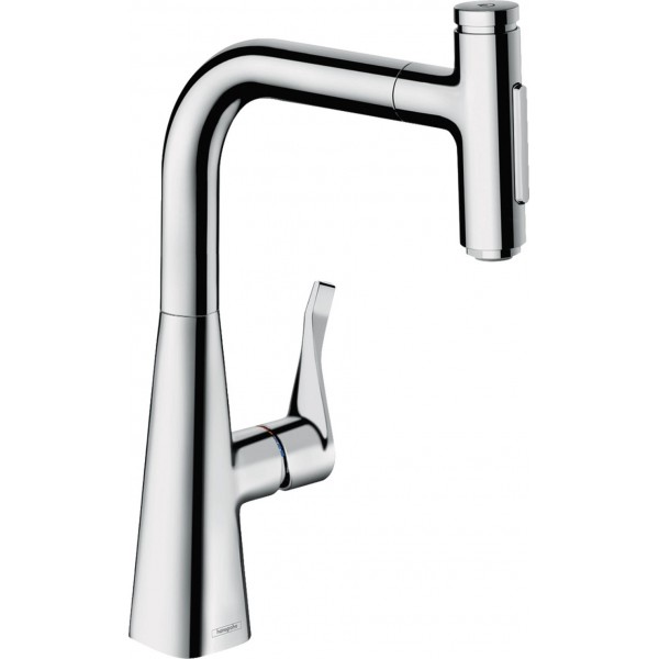 Kitchen tap Deck-mounted material: Brass with shower, color: Chrome surface: Glossy Deck-mounted Kitchen tap Deck-mounted material: Brass with shower, color: Chrome surface: Glossy Deck-mounted