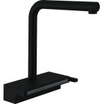 Kitchen tap Deck-mounted material: Brass With Pull-Out Spray 2 jets, color: Black surface: Matt