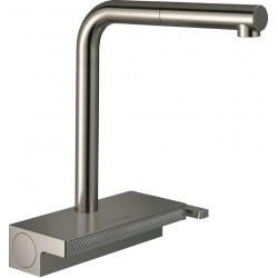 Kitchen tap Deck-mounted material: Brass with shower Stainless Steel Finish, color: Chrome surface: Brushed Deck-mounted