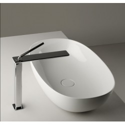 Νιπτήρας ελευθέρας τοποθέτησης 60x38x12,4 από πορσελάνη χωρίς οπή  χωρίς υπερχείλιση Bianco Glossy, χρώμα: Λευκό επιφάνεια: Γυαλιστερή Ελευθέρας τοποθέτησης