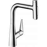 Kitchen tap Deck-mounted material: Brass with shower, color: Chrome surface: Glossy Deck-mounted