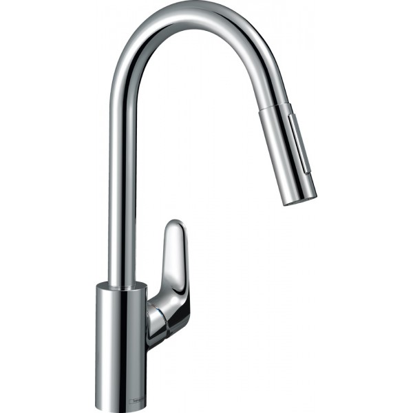 Kitchen tap Deck-mounted material: Brass with shower, color: Chrome surface: Glossy Deck-mounted Kitchen tap Deck-mounted material: Brass with shower, color: Chrome surface: Glossy Deck-mounted