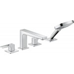 Bathtub tap Deck-mounted external part material: Brass, color: Chrome surface: Glossy Deck-mounted
