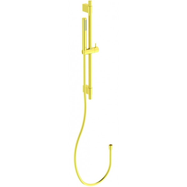Shower slider rail 60cm material: Brass stick, brushed gold with hand shower & hose, color: Gold surface: Brushed Shower slider rails Shower slider rail 60cm material: Brass stick, brushed gold with hand shower & hose, color: Gold surface: Brushed Shower slider rails
