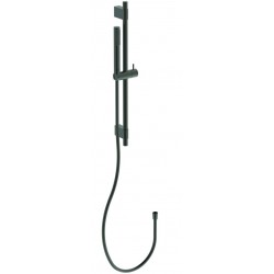 Βέργα ντους 60cm από ορείχαλκο stick, magnetic grey με τηλέφωνο & σπιράλ, χρώμα: Γκρι επιφάνεια: Βουρτσισμένη