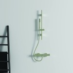 Shower slider rail 90cm material: Brass stick, silver storm with hand shower & hose, color: Chrome surface: Brushed Shower slider rails Shower slider rail 90cm material: Brass stick, silver storm with hand shower & hose, color: Chrome surface: Brushed Shower slider rails