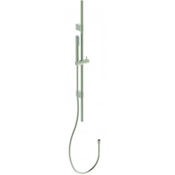 Βέργα ντους 90cm από ορείχαλκο stick, silver storm με τηλέφωνο & σπιράλ, χρώμα: Χρωμέ επιφάνεια: Βουρτσισμένη Βέργες ντους