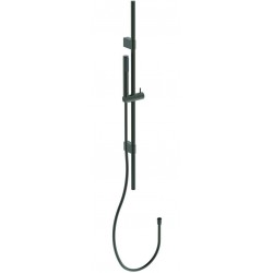 Shower slider rail 90cm material: Brass stick, magnetic grey with hand shower & hose, color: Grey surface: Brushed