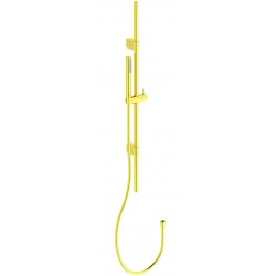 Βέργα ντους 90cm από ορείχαλκο stick, brushed gold με τηλέφωνο & σπιράλ, χρώμα: Χρυσό επιφάνεια: Βουρτσισμένη