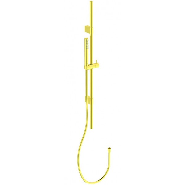 Βέργα ντους 90cm από ορείχαλκο stick, brushed gold με τηλέφωνο & σπιράλ, χρώμα: Χρυσό επιφάνεια: Βουρτσισμένη Βέργες ντους