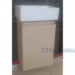Furniture base with washbasin 43x35x60 material: Sea plywood 1 basin wall mounted, color: Beech wood Cabinets with wash basin Furniture base with washbasin 43x35x60 material: Sea plywood 1 basin wall mounted, color: Beech wood Cabinets with wash basin