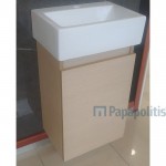 Furniture base with washbasin 43x35x60 material: Sea plywood 1 basin wall mounted, color: Beech wood Cabinets with wash basin Furniture base with washbasin 43x35x60 material: Sea plywood 1 basin wall mounted, color: Beech wood Cabinets with wash basin