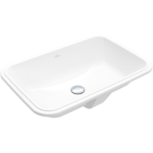 Washbasin Under counter 57x37 material: Porcelain With overflow, color: White surface: Glossy Under counter
