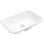 Νιπτήρας υποκαθήμενος 57x37 από πορσελάνη White Alpin (63x43) με υπερχείλιση, χρώμα: Λευκό επιφάνεια: Γυαλιστερή Υποκαθήμενοι