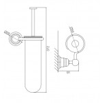 Brush (broom) material: Brass Wall-mounted, color: Chrome surface: Glossy Toilet brush holders Brush (broom) material: Brass Wall-mounted, color: Chrome surface: Glossy Toilet brush holders