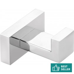 Hook Flat wall mounted material: Brass single, color: Chrome surface: Glossy