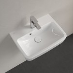 Washbasin Wall-mounted 50x37x16 no pedestal With 1 bowl With hole in the middle material: Porcelain, color: White surface: Glossy Wall-mounted Washbasin Wall-mounted 50x37x16 no pedestal With 1 bowl With hole in the middle material: Porcelain, color: White surface: Glossy Wall-mounted