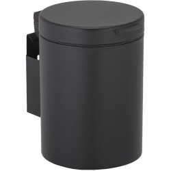 Χαρτοδοχείο από ορείχαλκο Φ22x23,2 3 lt επίτοιχος τύπος κλειστό, χρώμα: Μαύρο επιφάνεια: Ματ Χαρτοδοχεία