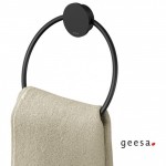 Towel ring closed material: Brass, color: Black surface: Matt Towel rings Towel ring closed material: Brass, color: Black surface: Matt Towel rings