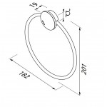 Towel ring closed material: Brass, color: Black surface: Matt Towel rings Towel ring closed material: Brass, color: Black surface: Matt Towel rings