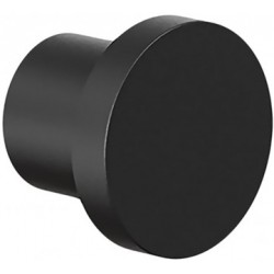 Hook Flat wall mounted material: Brass single, color: Black surface: Matt Hooks