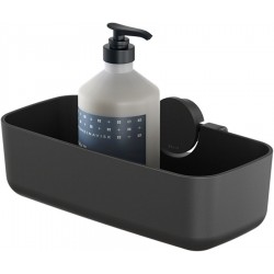 Sponge box material: Brass Single Single-mounted deep 28x11,8cm, color: Black surface: Matt Shower baskets
