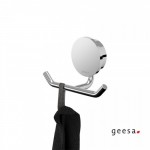 Hook double Flat wall mounted material: Brass, color: Chrome surface: Glossy Hook double Flat wall mounted material: Brass, color: Chrome surface: Glossy Hooks