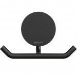 Hook double Flat wall mounted material: Brass, color: Black surface: Matt Hooks Hook double Flat wall mounted material: Brass, color: Black surface: Matt Hooks