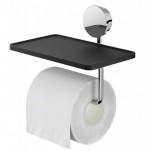Paper holder with shelf material: Brass 18,5x13, color: Chrome/Black surface: Glossy Toilet paper holders Paper holder with shelf material: Brass 18,5x13, color: Chrome/Black surface: Glossy Toilet paper holders