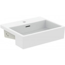 Washbasin Semi-recessed 50x42 material: Porcelain, color: White surface: Matt Semi-recessed