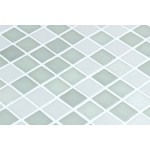 Ψηφίδα 2,5x2,5 Ισπανίας, σχήμα: Τετράγωνο Α’ διαλογής επιφάνεια: Γυαλιστερή, απόχρωση: Λευκό/Γκρι Ψηφίδες