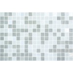 Ψηφίδα 2,5x2,5 Ισπανίας, σχήμα: Τετράγωνο Α’ διαλογής επιφάνεια: Γυαλιστερή, απόχρωση: Λευκό/Γκρι Ψηφίδες