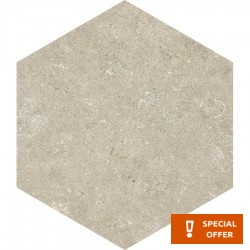 Floor tiles 25x21,6 Italy naturale, esagona, 9mm, style: stone 1st choice rettificato surface: Matt, hue: Grey Plain tiles