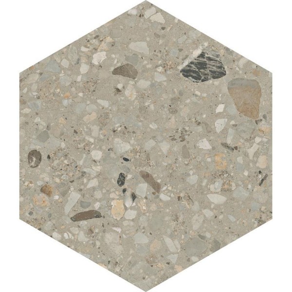 Floor tiles 25x21,6 Italy naturalle, esagona, 9mm, style: mosaic 1st choice rettificato surface: Matt, hue: Grey Plain tiles Floor tiles 25x21,6 Italy naturalle, esagona, 9mm, style: mosaic 1st choice rettificato surface: Matt, hue: Grey Plain tiles
