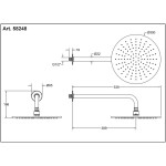 Shower head Wall-mounted 30x30 material: Brass, style: 1 spray, color: Bronze surface: Brushed Overhead showers Shower head Wall-mounted 30x30 material: Brass, style: 1 spray, color: Bronze surface: Brushed Overhead showers