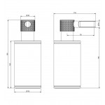Dispenser countertop material: Brass, color: White/Bronze surface: Brushed Soap dispensers