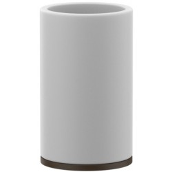Cupholder countertop material: Porcelain, color: White/Bronze surface: Brushed Tumbler holders