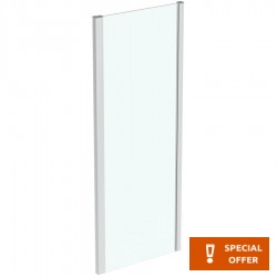 Καμπίνα ντουζιέρας ευθύγραμμη 80x200 8mm σταθερή κρύσταλλο ασφαλείας με επίστρωση Clean Glass επιφάνεια: Γυαλιστερή, χρώμα: Χρωμέ Ευθύγραμμες