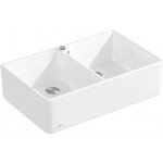 Sink Ceramic 79,5x50 surface: Matt free nested 2 cabinet, color: White Ceramic