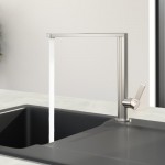 Kitchen tap Deck-mounted material: Inox, color: Chrome surface: Brushed Deck-mounted