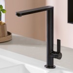 Kitchen tap Deck-mounted material: Inox, color: Black surface: Brushed Deck-mounted