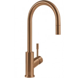 Kitchen tap Deck-mounted material: Inox with shower, color: Bronze surface: Matt Deck-mounted
