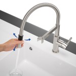 Kitchen tap Deck-mounted material: Inox with shower stainless steel, color: Chrome surface: Brushed Deck-mounted