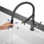Kitchen tap Deck-mounted material: Inox with shower anthracite, color: Black surface: Matt Deck-mounted Kitchen tap Deck-mounted material: Inox with shower anthracite, color: Black surface: Matt Deck-mounted
