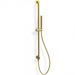 Βέργα ντους 82,6cm από ορείχαλκο Brushed Gold με τηλέφωνο & σπιράλ, χρώμα: Χρυσό επιφάνεια: Βουρτσισμένη Βέργες ντους