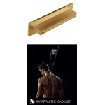 Spout (Nozzle) 34,6x8 Wall-mounted waterfall (cascatta) material: Inox, color: Gold surface: Brushed Bath spouts